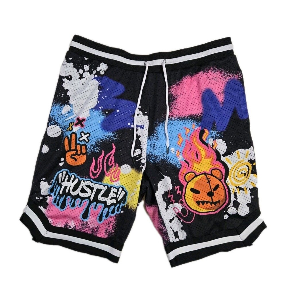 Mens rue21 Mesh Athletic Shorts XL All Over Print 36x10